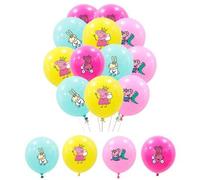 Shein Globos de látex de la familia de Peppa Pig para decoración de fiestas de cumpleaños, Día de Acción de Gracias, Halloween, Navidad y otros festivales,