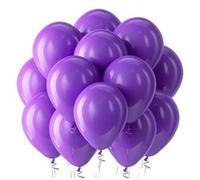 Shein Globos de látex morados de 5/10/12/18 pulgadas - 10/30/50/70/90 piezas Globos redondos de helio para cumpleaños, bodas, aniversarios, revelaciones de