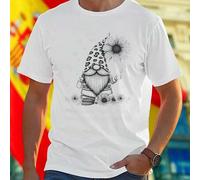 Shein Gnome One Fights Alone LUNG CANCER AWARENESS Camiseta Hombre Concienciación Cáncer Pulmonar Apoyo Regalo Original Moda Casual Inspiradora Edición L