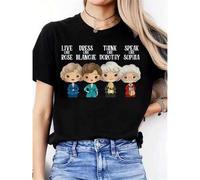 Shein Golden Girls, a Gift-Oriented Style, New Women'S Round-Neck Casual Sports T-Shirt for All Seasons, Comfortable to Wear.