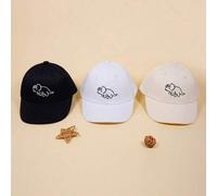Shein Gorra de béisbol con bordado de dinosaurio triangular - El patrón de dinosaurio de moda es adecuado para que los niños guapos lo usen. Es ajustable y