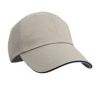 Shein Gorra de béisbol de espiguilla (Tostado/Azul Marino)