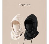 Shein Gorro de invierno para mujer con capucha forrada térmicamente, diseño con cordón elástico para un buen sellado, ligero y cálido, adecuado para ciclism