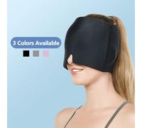 Shein Gorro para migrañas, gorro con compresa fría de gel refrescante, arnés de doble terapia para aliviar el frío y el calor, migrañas y fiebre, cuidado de