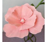 Shein Gran flor de amapola artificial de espuma, cabeza de flor artificial, decoración de fondo para boda, decoración de escenario, flor guía de pasillo, de