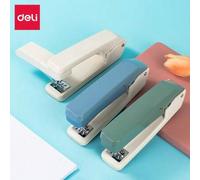 Shein Grapadora azul Deli, núcleo de acero con carcasa de ABS, tamaño compacto, capacidad de 50 grapas para la escuela y la oficina