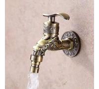 Shein Grifo clásico "estilo vintage europeo" de pared montado en frío - Acero inoxidable, perfecto para fregadero de cocina, lavadora, jardín exterior y acc