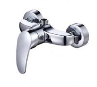 Shein Grifo mezclador de ducha de latón para pared con válvula de ducha monomando, grifo de agua fría y caliente para baño, bañera Lawfoot, exterior, RV