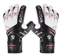 Shein Guantes de portero para jóvenes y adultos de Sportout, agarre fuerte para paradones difíciles, incluye protección de dedos para prevenir lesiones, ver