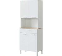 Shein Habitdesign 0F9940A Alacena de Cocina aparador Comedor recibidor Mueble Auxiliar 4 Puertas + 1 Con y Estante Interior