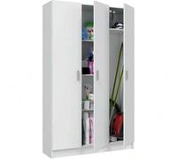 Shein Habitdesign Armario Multiusos 3 Puertas 4 Estantes, 180x109x37 (AltoxAnchoxFondo), Color Blanco Mate