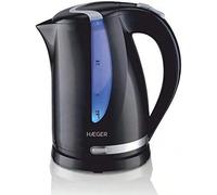 Shein HAEGER BLACKNESS - Hervidor electrico 1,7 Litros, 2200W, base giratoria de 360º, resistencia oculta en INOX, protección contra ebullición en seco, apa