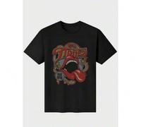 Shein Halloween The Rolling T Shirt 81 Tour Dragon Band Logo Casual Digital Print 100% Cotton T Shirt
