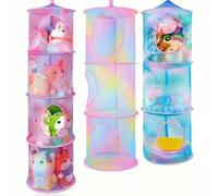 Shein Hamaca colgante plegable de 3/4 niveles - Organizador de tela tejida resistente, decoración para sala de estar y dormitorio, regalo lindo y divertido,