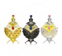 Shein Hareem Al Sultan Gold + Hareem Al Sultan Silver 35 ml + Hareem Al Sultan Blue 35 ml (Aceite de perfume concentrado sin alcohol para mujer)