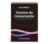 Shein HEART BRIDGE Juego de Cartas de Conversación Familiar en Español, Juego de Mesa, 100 Preguntas Divertidas y Temas de Conversación, Mejora la Conexión