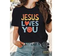 Shein Heart Jesus Women's T-shirt, regular cotton breathable and comfortable Tee For Adult, Men, Women, Teen, Teenager, Adolescent, Youth