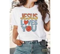 Shein Heart Jesus Women's T-shirt, regular cotton breathable and comfortable Tee For Adult, Men, Women, Teen, Teenager, Adolescent, Youth