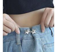 Shein Hebilla de cintura en forma de estrella desmontable, no necesita coser o clavar; Regulador de cintura para jeans o vestidos