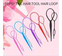 Shein Herramienta para el cabello Topsy Tail, herramienta para peinar el cabello, juego de accesorios para el cabello para niñas, opción ideal para regalos,