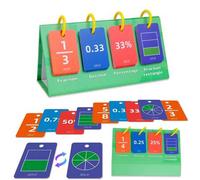 Shein Herramientas de aprendizaje de fracciones para la escuela primaria, círculos de fracciones, gráficos giratorios de porcentajes y decimales, juegos mat