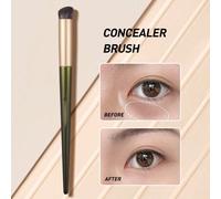 Shein Herramientas de maquillaje Cepillo suave, 1 pieza Cepillo grande de tamaño de gema verde para corrector, cepillo de detalle, cepillo de BB Cream, cepi