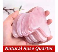 Shein Herramientas de masaje facial de jade natural GuaSha para el cuidado de la piel, terapia física Gue Che Roller para tratamiento de la piel