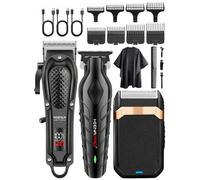 Shein HIENA PRO 1/2/3 piezas, Conjunto de cortadora de pelo y afeitadora profesional, Cortadora de pelo eléctrica inalámbrica set de tres piezas, Cortapelos