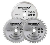 Shein Hoja de sierra circular HYCHIKA, 3 piezas Hojas de sierra circular 85x10, Diámetro: 85 mm, Mandril: 10 mm, HC/HS/Diamante 4500 rpm