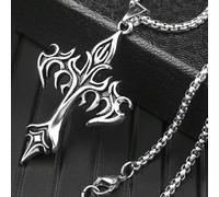 Shein Hombres Collar fuego detalle accesorio cruzado punk cadera