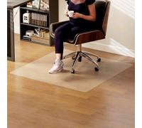 Shein HOMCOM Alfombrilla Protectora para Suelos 120x120 cm Alfombra para Silla de Escritorio para Oficinas para el Hogar Resistente y Fácil de Limpiar Trans