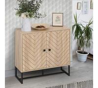 Shein HOMCOM Aparador de Cocina Armario Buffet con 2 Puertas y Estantes Armario de Almacenaje para Comedor Salón Dormitorio Estilo Moderno 80x29,5x80 cm Mad