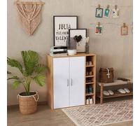 Shein HOMCOM Armario Gabinete Consola Armario Bajo Mueble Organizador de Almacenaje Multiusos de Cocina Comedor Salón Baño con Puertas y Estantes Ajustables