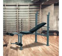 Shein HOMCOM Banco de Pesas Altura Ajustable Banco de Musculación Multifuncional Máquina de Fitness Entrenar Completo con Respaldo Regulable Carga 200 kg 16