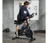Shein HOMCOM Bicicleta Estática Bicicleta de Fitness Ciclo Indoor con Pantalla LCD Asiento Manillar Ajustable Volante de Inercia 8 kg Resistencia Regulable