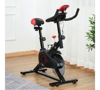 Shein HOMCOM Bicicleta Estática Ciclo Indoor con Pantalla LCD Pulsómetro Sillín y Manillar Ajustables en Altura Volante de Inercia de 6 kg y Resistencia Reg