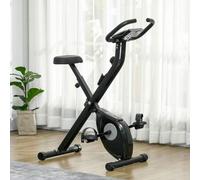 Shein HOMCOM Bicicleta Estática Plegable con 8 Niveles de Resistencia Magnética Bicicleta de Ejercicio Fitness con Pantalla LCD y Asiento Regulable para Cas