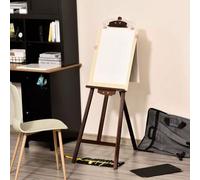 Shein HOMCOM Caballete de Pintura de Madera Caballete de Dibujo con Ángulo Ajustable de 75° Soporte Trípode y Pincel para Lienzos 51,5x71,5x134,5 cm