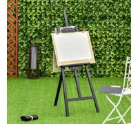 Shein HOMCOM Caballete de Pintura de Madera Caballete de Dibujo con Ángulo Ajustable de 75° Soporte Trípode y Pincel para Lienzos 51,5x71,5x134,5 cm