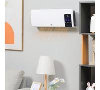 Shein HOMCOM Calefactor Eléctrico de Pared Calefactor de Baño 1000W/2000W con Función de Oscilación Mando a Distancia Temporizador Protección contra Sobreca