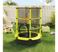 Shein HOMCOM Cama Elástica Infantil Ø140 cm, Trampolín para Niños de 3-10 Años con Red de Protección y Marco de Acero, Carga 50 kg, para Interior y Exterior