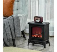 Shein HOMCOM Chimenea Eléctrica Portátil 1000/2000W con Llama Simulada Termostato Ajustable y Protección Sobrecalentamiento para Salas de hasta 25 m² 36,5x2