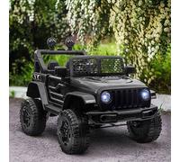 Shein HOMCOM Coche Eléctrico para Niños 12V, Vehículo Todoterreno de Batería con 2 Motores, Control Remoto 2,4G, Velocidad hasta 5 km/h, Sistema de Suspensi