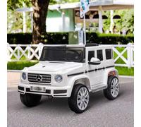 Shein HOMCOM Coche Eléctrico para Niños de +3 Años BENZ G500 Todoterreno de Batería 12 V Vehículo Eléctrico con Control Remoto Música Bocina Velocidad 3-5 k