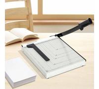 Shein HOMCOM Cortador de Papel A4 Guillotina Profesional para Papelería Fotográfica Oficina Estudio Escuela Capacidad 12 Hojas con Regla Guía Cizalla de Cuc