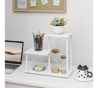 Shein HOMCOM Estantería Efecto Madera Estantería Librería de 3 Niveles Estilo Moderna con Estructura de Metal Estante de Almacenamiento para Escritorio Ofic