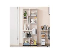 Shein HOMCOM Estantería Moderna Vertical Diseño de Librería con 8 Estantes E1 Tablero de Partículas 70x24x178cm Blanco