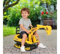 Shein HOMCOM Excavadora sin Pedales para Niños de 18-48 Meses Excavadora Correpasillos Camión de Construcción con Asiento de Almacenamiento Pala Delantera y