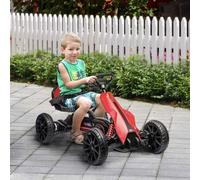 Shein HOMCOM Go Kart Coche Eléctrico para Niños de 3 a 8 Años Kart con Batería 12V Velocidad Ajustable 3-5km/h y Cinturón de Protección Carga 30 kg para Ext