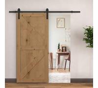 Shein HOMCOM Herraje Puerta Corredera 200 cm Kit de Riel Adecuado para 1 Puerta Granja de Madera de 100 cm de Ancho Acero de Carbono Carga Máx. 90 kg